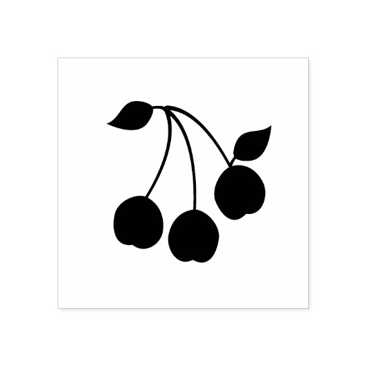 Cherry Stems Rubber Stamp 2" Rubberstempel (Afrduk)