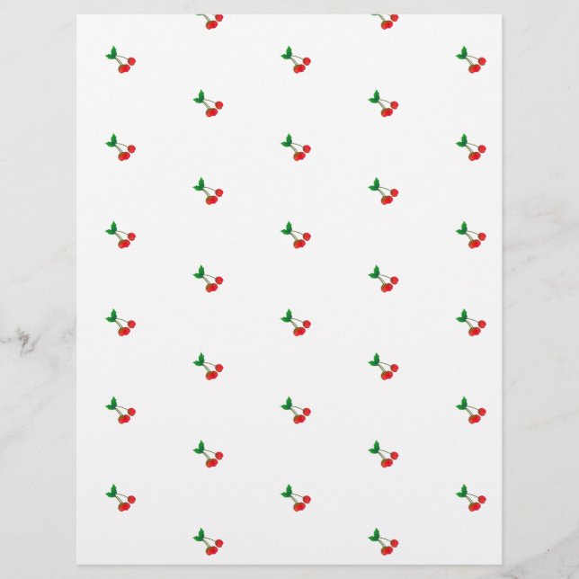  Cherry Stems Scrapbook Papier (Voorkant)