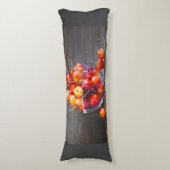 Cherry Still Life in Glass Stretched Canvas Print Lichaamskussen (Voorkant Verticaal)