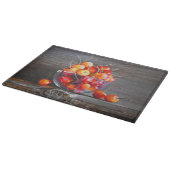 Cherry Still Life in Glass Stretched Canvas Print Snijplank (Hoek)