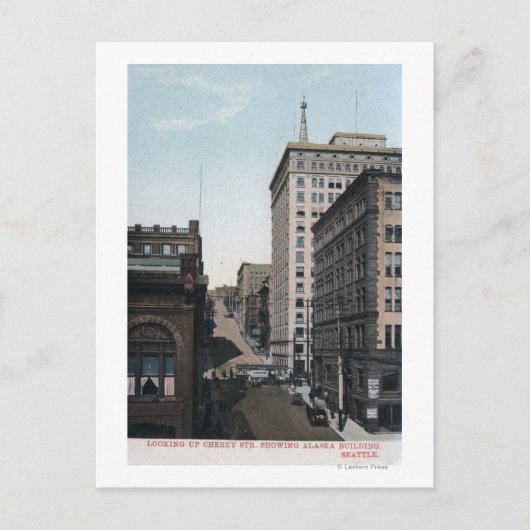 Cherry Street Scene met Alaska Bldg Briefkaart (Voorkant)