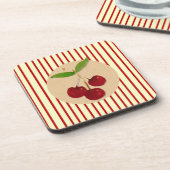 Cherry Stripe Cork Onderzetter (Linkerzijde)