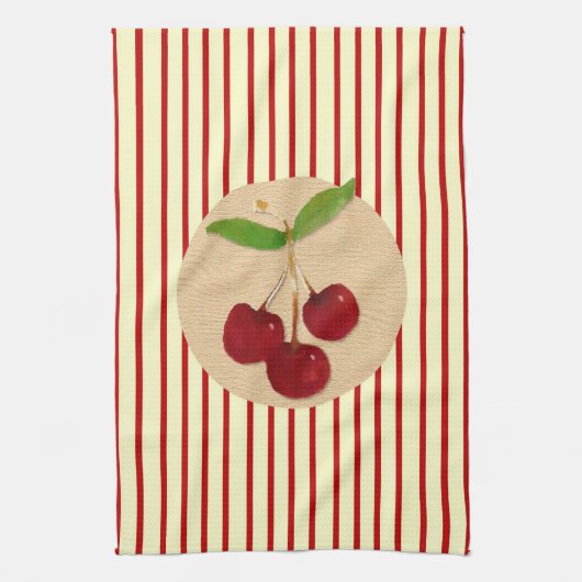 Cherry Stripe Kitchen Towel Theedoek (Verticaal)