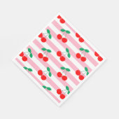 Cherry Stripe Pattern – Retro Fruit Gift & Decor Servet (Hoek)