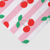 Cherry Stripe Pattern – Retro Fruit Gift & Decor Tissuepapier (Detail)