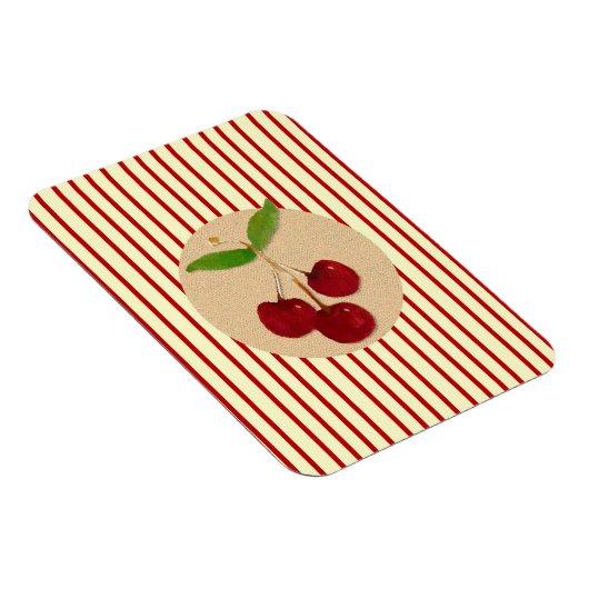 Cherry Stripe Premium Flexi Magnet Magneet (Rechterzijde)
