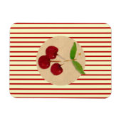 Cherry Stripe Premium Flexi Magnet Magneet (Horizontaal)