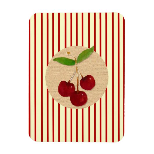 Cherry Stripe Premium Flexi Magnet Magneet (Verticaal)