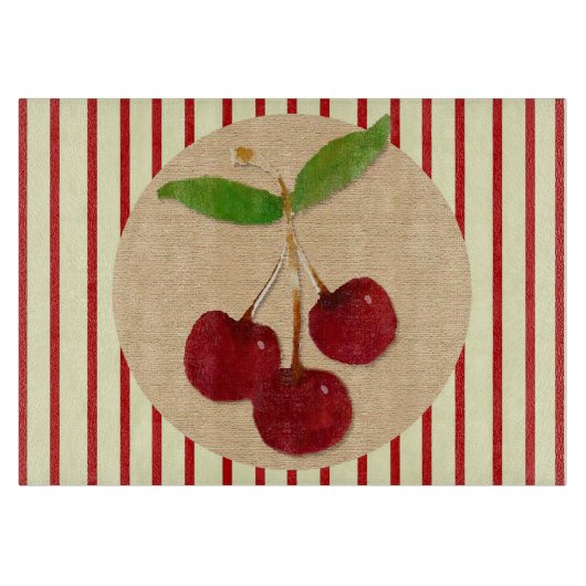 Cherry Stripe Snijplank (Voorkant)