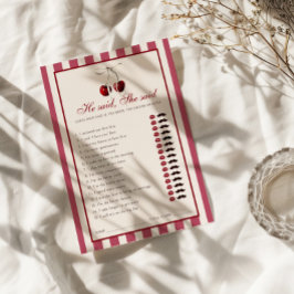 Cherry Striped Vrijgezellenfeest Hij zei dat ze Ka Kaart