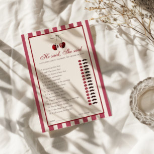 Cherry Striped Vrijgezellenfeest Hij zei dat ze Ka Kaart