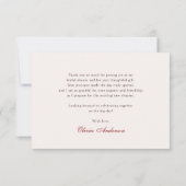 Cherry Stripes Vrijgezellenfeest Bedankkaart (Achterkant)