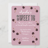 Cherry Sweet 16 Gepersonaliseerde partij Kaart (Voorkant)