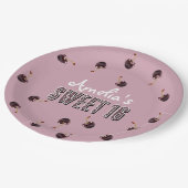 Cherry Sweet 16 Gepersonaliseerde partij Papieren Bordje (Gekanteld)