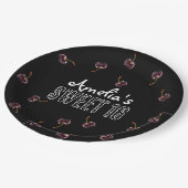 Cherry Sweet 16 Gepersonaliseerde partij Papieren Bordje (Gekanteld)