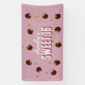 Cherry Sweet 16 Gepersonaliseerde partij Spandoek (Verticaal)
