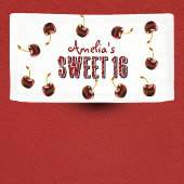 Cherry Sweet 16 Gepersonaliseerde partij Spandoek