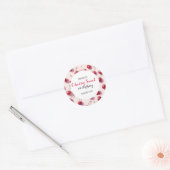 Cherry Sweet 1e verjaardag Ronde Sticker (Envelop)
