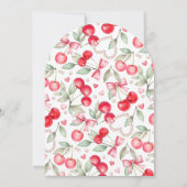 Cherry Sweet Arch Baby shower Uitnodiging (Achterkant)