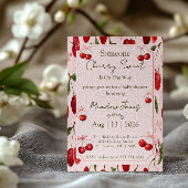 Cherry Sweet - Baby Shower Invitation Kaart
