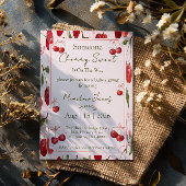 Cherry Sweet - Baby Shower Invitation Kaart