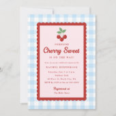 Cherry Sweet Baby Shower Kaart (Voorkant)