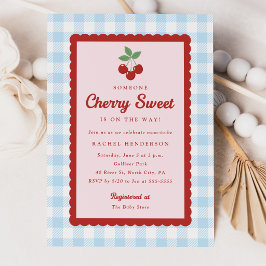 Cherry Sweet Baby Shower Kaart