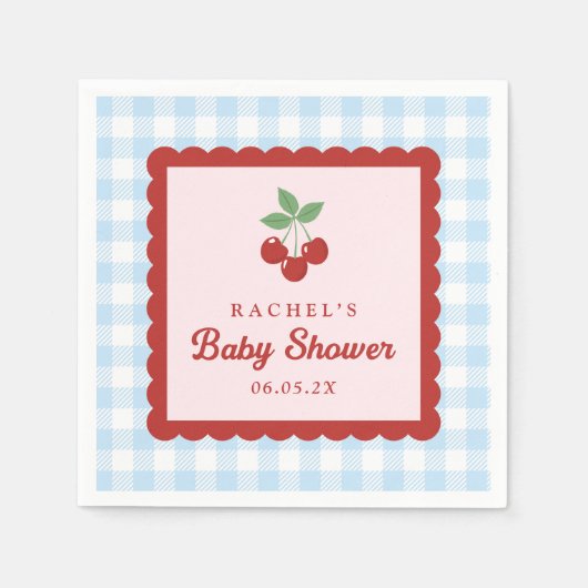 Cherry Sweet Baby Shower Servet (Voorkant)