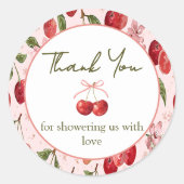 Cherry Sweet baby shower sticker (Voorkant)
