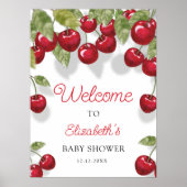 Cherry Sweet Baby shower Welkom Foam Board Poster (Voorkant)