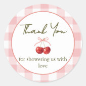 Cherry Sweet babyshower sticker (Voorkant)