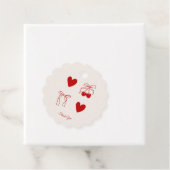 Cherry Sweet Bachelorette Party Bedankt Labels (In situ)