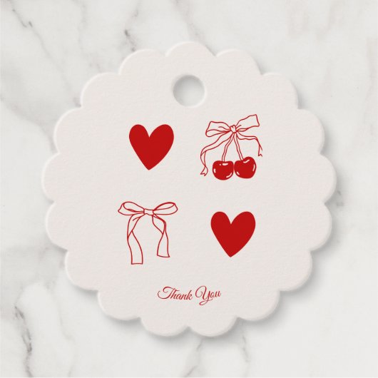 Cherry Sweet Bachelorette Party Bedankt Labels (Voorkant)