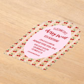 Cherry Sweet Birthday Acryl Uitnodigingen (Laagn)