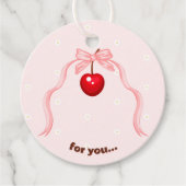 Cherry Sweet Birthday Bedankjes Labels (Voorkant)