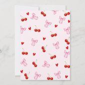 Cherry Sweet Birthday Cherries 1st Birthday Kaart (Achterkant)