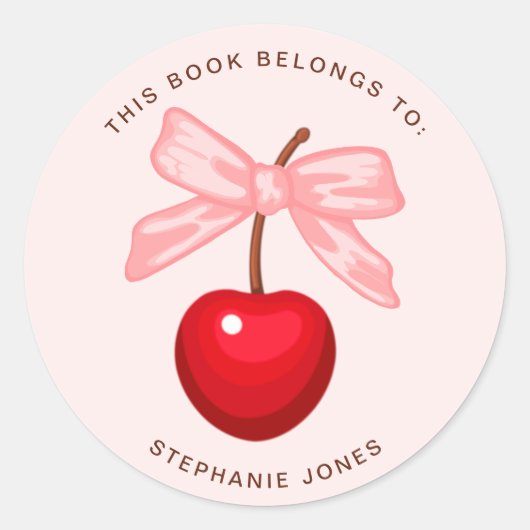 Cherry Sweet Birthday Dit boek is van Ronde Sticker (Voorkant)
