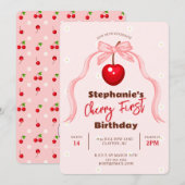 Cherry Sweet Birthday Kaart (Voorkant / Achterkant)