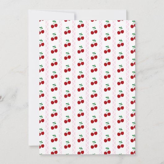 Cherry Sweet Birthday Kaart (Achterkant)