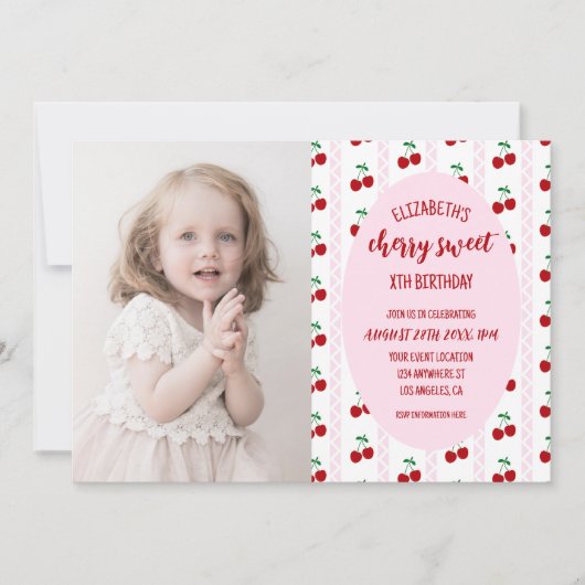 Cherry Sweet Birthday Kaart (Voorkant)