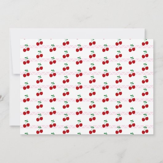 Cherry Sweet Birthday Kaart (Achterkant)