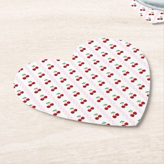 Cherry Sweet Birthday Kartonnen Onderzetters (Gekanteld)