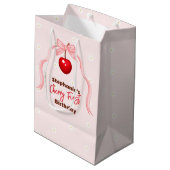 Cherry Sweet Birthday Medium Cadeauzakje (Achterkant Gekanteld)