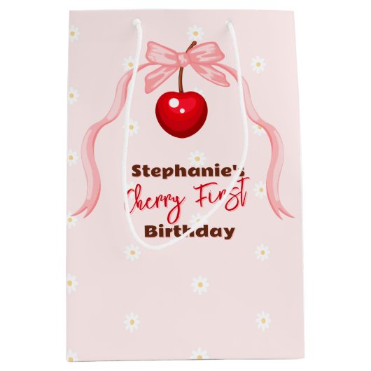 Cherry Sweet Birthday Medium Cadeauzakje (Voorkant)