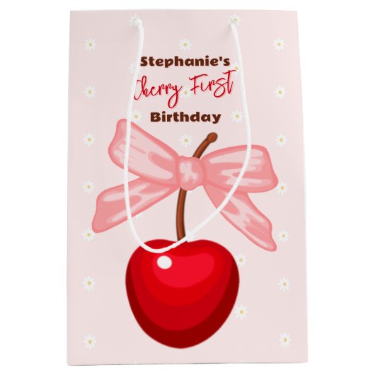 Cherry Sweet Birthday Medium Cadeauzakje (Voorkant)