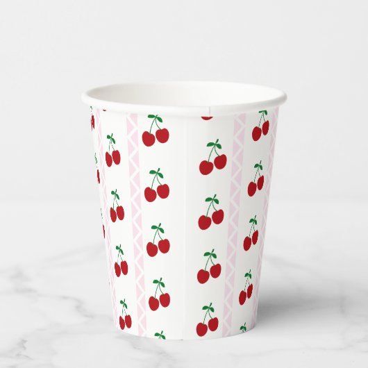 Cherry Sweet Birthday Papieren Bekers (Rechts)