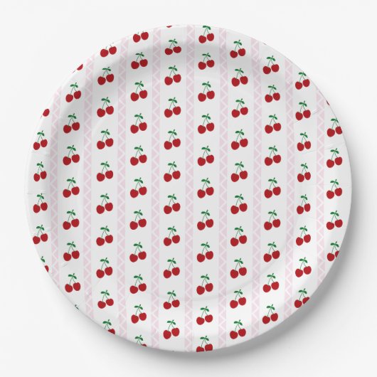 Cherry Sweet Birthday Papieren Bordje (Voorkant)