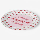 Cherry Sweet Birthday Papieren Bordje (Gekanteld)