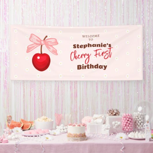 Cherry Sweet Birthday Spandoek (Feest)
