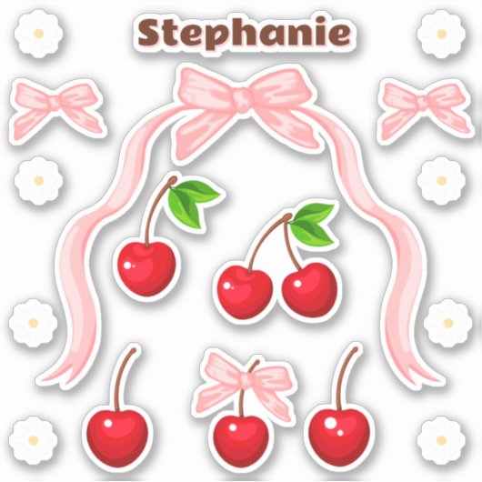 Cherry Sweet Birthday Sticker (Voorkant)